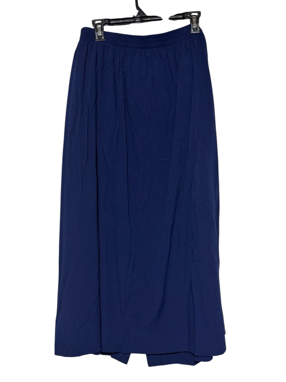 Vintage Navy Blue Maxi Skirt Size Large Button Front Nautical Sailor Old Money - Picture 2 of 6